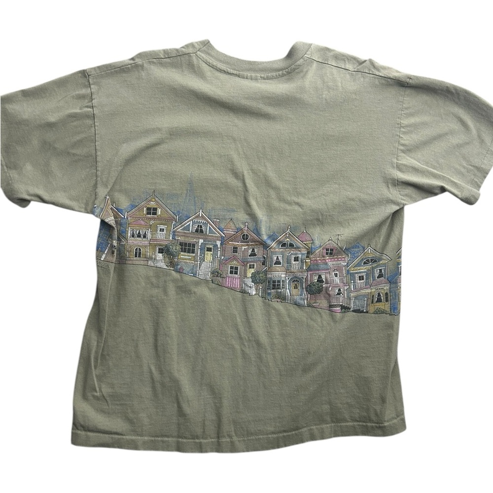 Vintage San Francisco Victorian Houses Graphic T-Shirt XL Made in USA - Picture 4 of 6